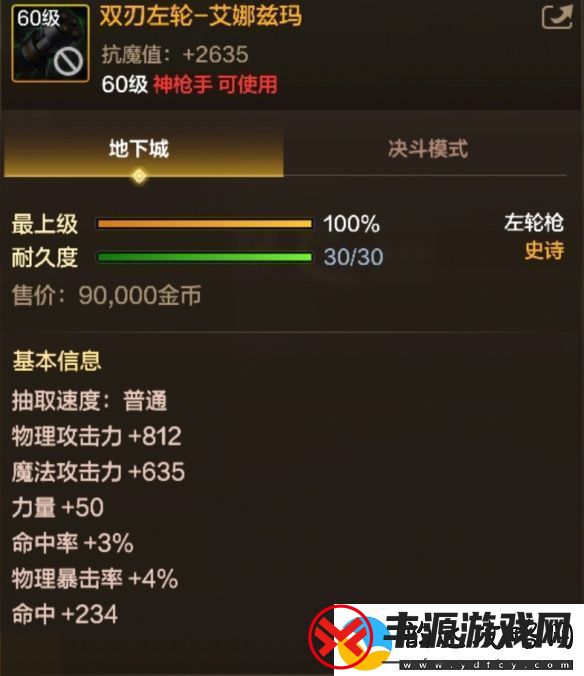 DNF手游双刃左轮艾娜兹玛图鉴