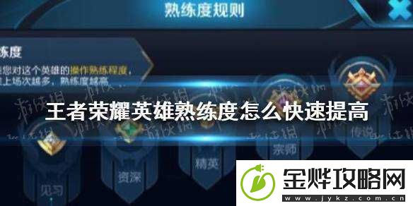 王者荣耀玩家必看-如何快速达成英雄-3-级熟练度的详细攻略指南